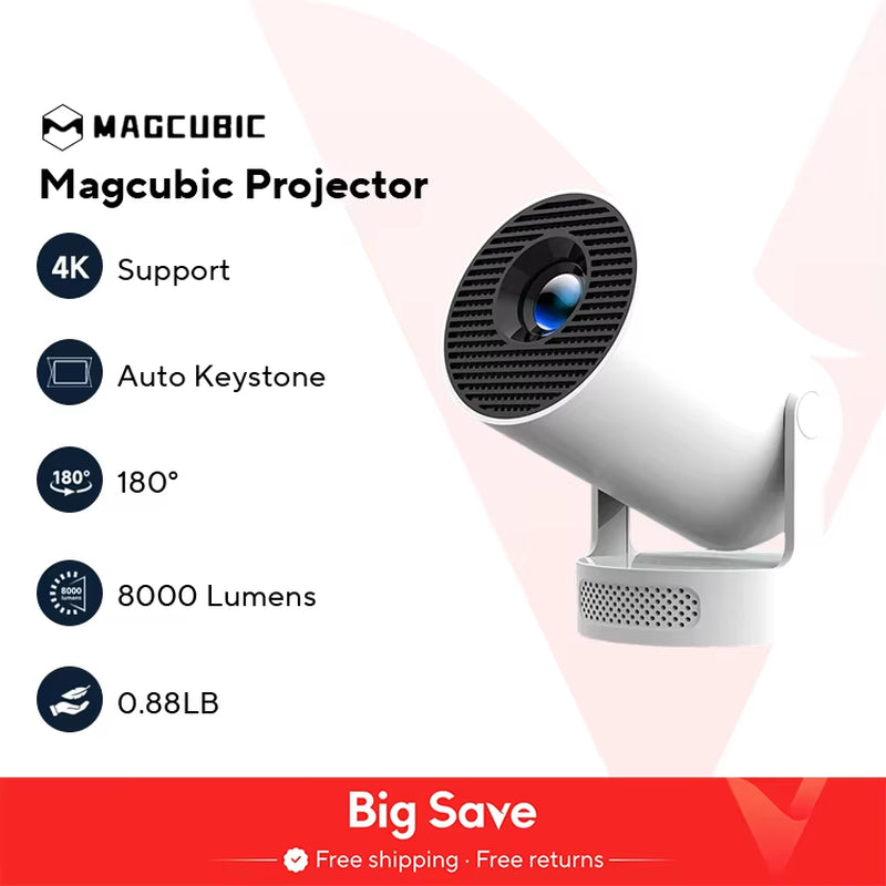 HY300 Pro 4K Projector with Android 11, Dual WiFi 6, 260 ANSI Lumens, Allwinner H713, Bluetooth 5.0, 1080P and 1280x720P for Home and Outdoor Cinema