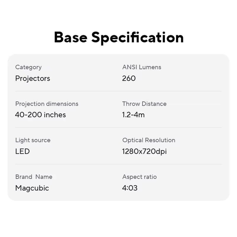 HY300 Pro 4K Projector with Android 11, Dual WiFi 6, 260 ANSI Lumens, Allwinner H713, Bluetooth 5.0, 1080P and 1280x720P for Home and Outdoor Cinema