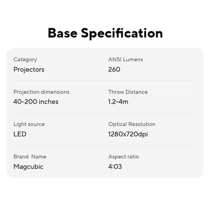 HY300 Pro 4K Projector with Android 11, Dual WiFi 6, 260 ANSI Lumens, Allwinner H713, Bluetooth 5.0, 1080P and 1280x720P for Home and Outdoor Cinema