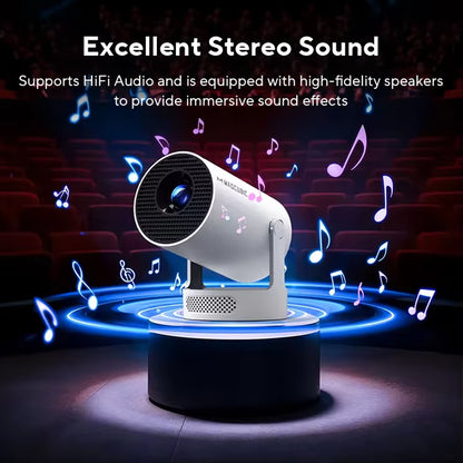 HY300 Pro 4K Projector with Android 11, Dual WiFi 6, 260 ANSI Lumens, Allwinner H713, Bluetooth 5.0, 1080P and 1280x720P for Home and Outdoor Cinema